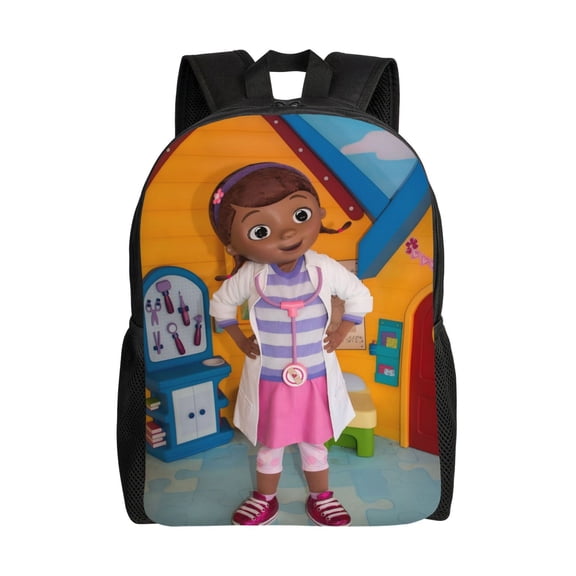 Doc Mcstuffins Backpack Lightweight Daypack Large Capacity Travel Work College Back Pack Novelty Book Bag Laptop Bag
