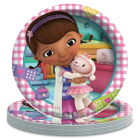Doc Mcstuffins Birthday Decorations Plates Party Supplies Tableware Disposable Dinnerware