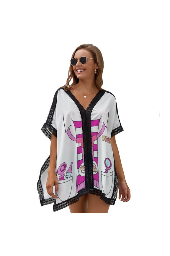 Doc Mcstuffins Costume Beach Cover Ups for Women Bathing Suit Cover Up Lace Bikini Swimsuit Coverup Beach Dress Shirt One Size