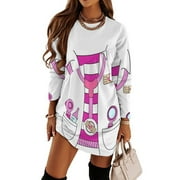 INKFW25 Doc Mcstuffins Costume Loose Dress Evening Dress Summer Dresses for Women Luxury Dress Long Sleeved Dress