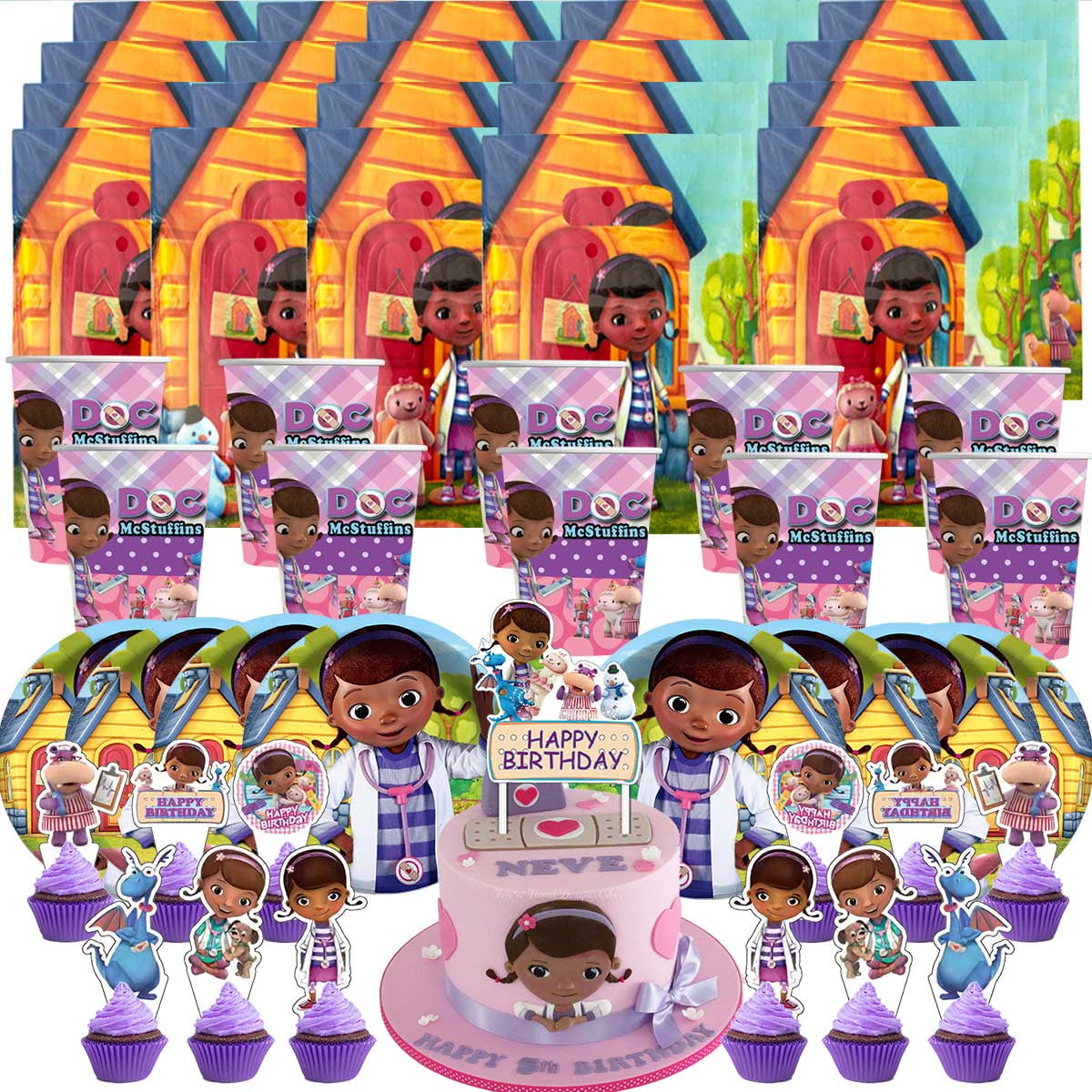 Doc Mcstuffins Gift Bags Goodie Bag Plates Cup Candy Treat Birthday Party Supplies Decorations Decor