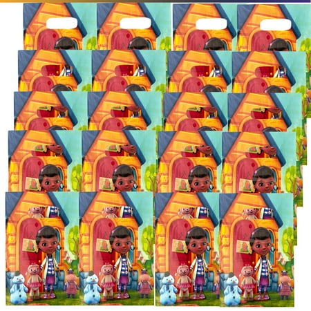 Doc Mcstuffins Goodie Bag Candy Treat Birthday Gift Bags Party Favors Handles Snack Supplies
