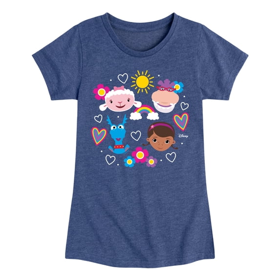 Doc Mcstuffins - Grid - Youth Girls Fitted Short Sleeve T-Shirt