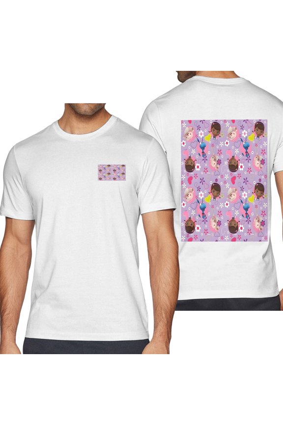 Doc Mcstuffins Pattern Men's T-shirt L Size High-Quality Fabric