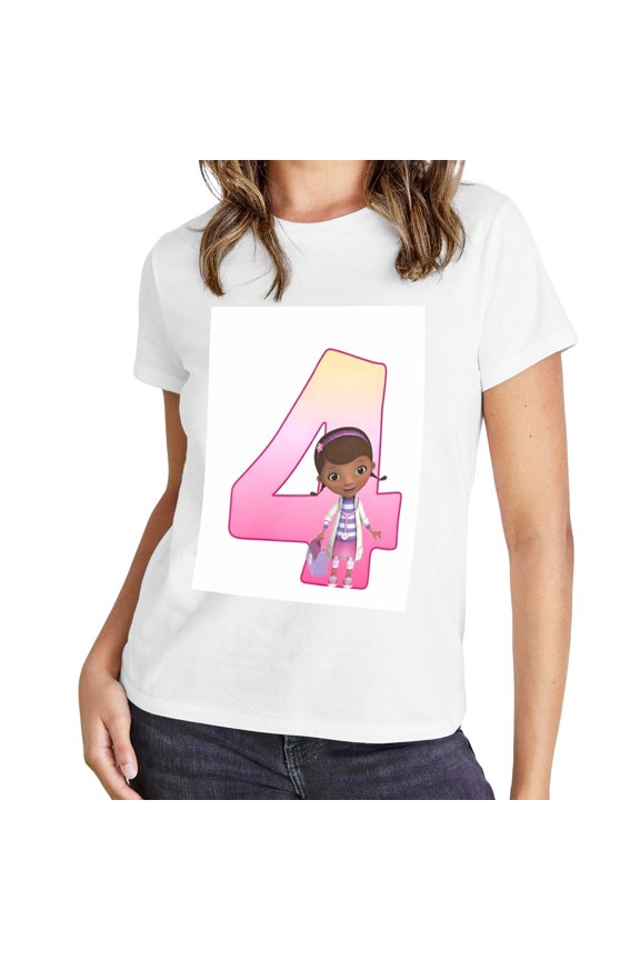 Doc Mcstuffins Pattern Women's T-shirt Size M Skin Friendly And Breathable