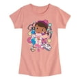 thumbnail image 1 of Doc Mcstuffins -Stickers - Youth Girls Fitted Short Sleeve T-Shirt, 1 of 4