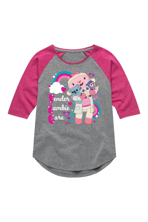 - TLC Lambie - Toddler And Youth Girls Raglan Graphic T-Shirt