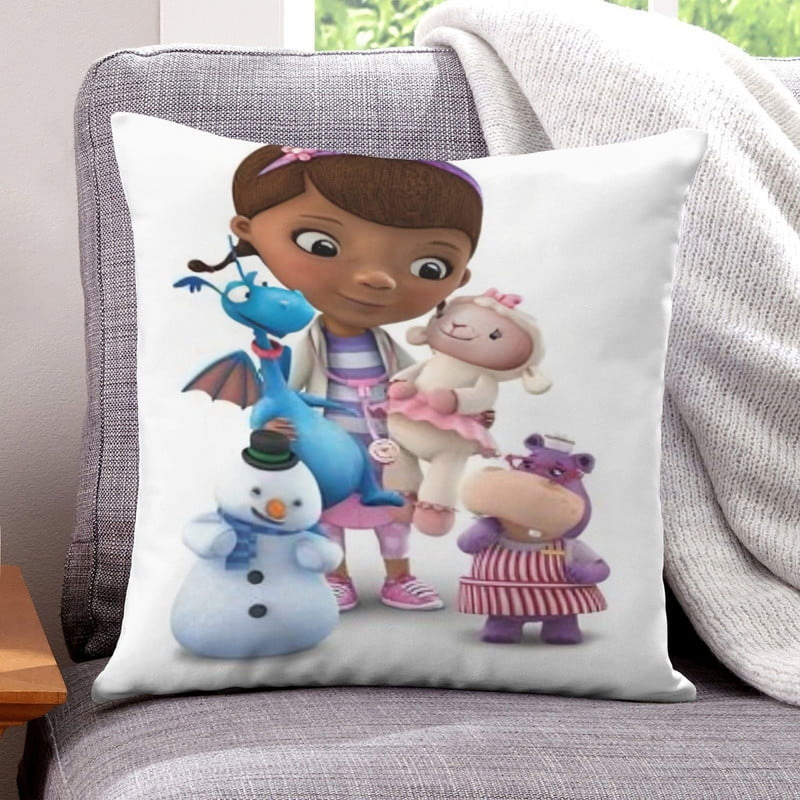 Doc Mcstuffins Throw Pillow Cover Case Gifts adding vibrant