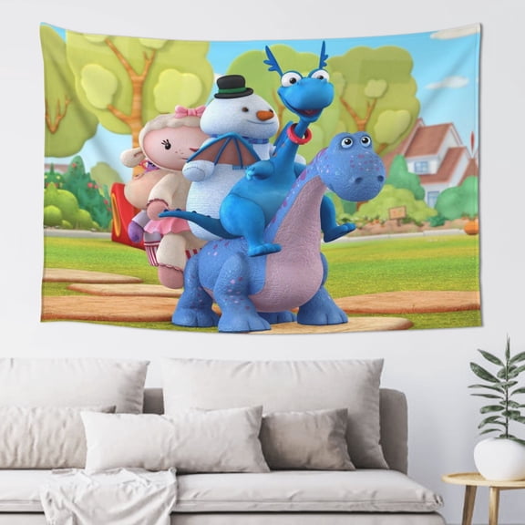 Doc Mcstuffins Wall Tapestry Poster for Bedroom Aesthetics Room Decor Flag Wall Hanging for Teen Girls Men Dorm Living Room (60''x40'')