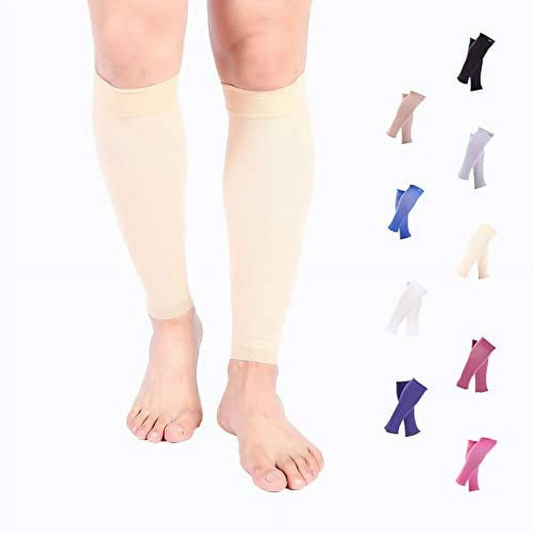 Buy Premium Calf Compression Sleeve 20-30 MMHG Skin/Nude By Doc Miller