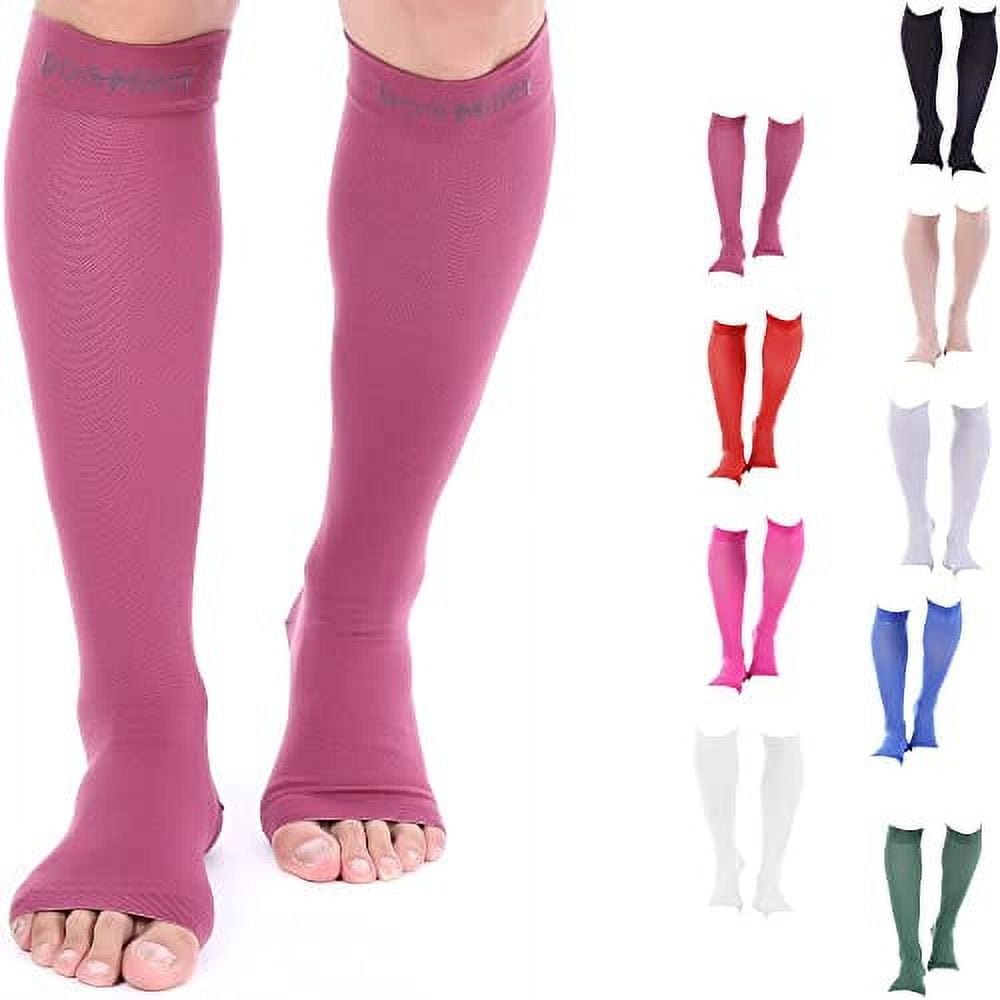 Doc Miller Open Toe Compression Socks, 1520 mmHg, Toeless Compression