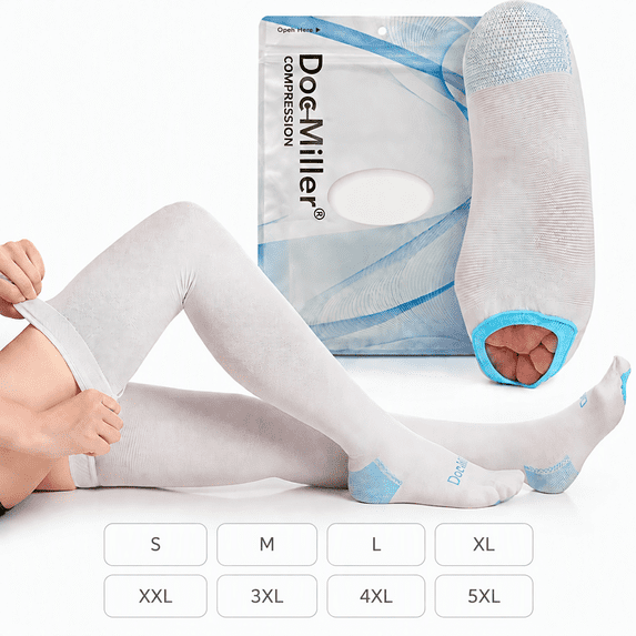 Doc Miller TED Hose Thigh High Anti-Embolism Compression Stockings 15 ...