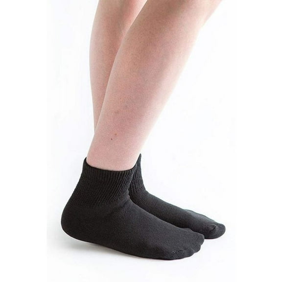 Doc Ortho Loose Fit Cotton Diabetic Socks – Non-Binding 1/4 Crew for Men & Women, Circulation, Comfort, 3 Pairs