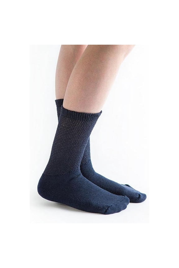 Loose Fit Cotton Diabetic Socks for Men and Women, 3 Pairs, Crew