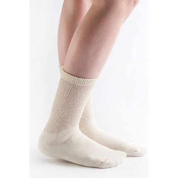 Doc Ortho Loose Fit Cotton Diabetic Socks for Men and Women, 3 Pairs, Crew