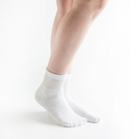 Doc Ortho Loose Fit Diabetic Socks, 6 Pairs, 1/4 Crew
