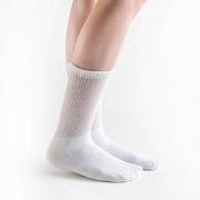 Doc Ortho Loose Fit Cotton Diabetic Socks   Non-Binding Crew for Men & Women, Circulation & Comfort, 6 Pairs