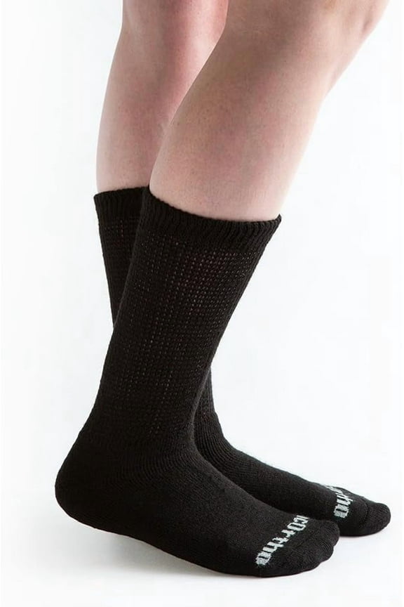 Ultra Soft Loose Fit Diabetic Socks for Men and Women, 12 Pairs, Crew