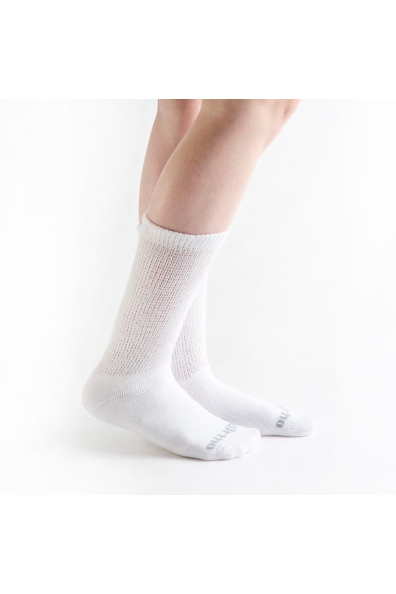 Ultra Soft Loose Fit Diabetic Socks for Men and Women, 12 Pairs, Crew