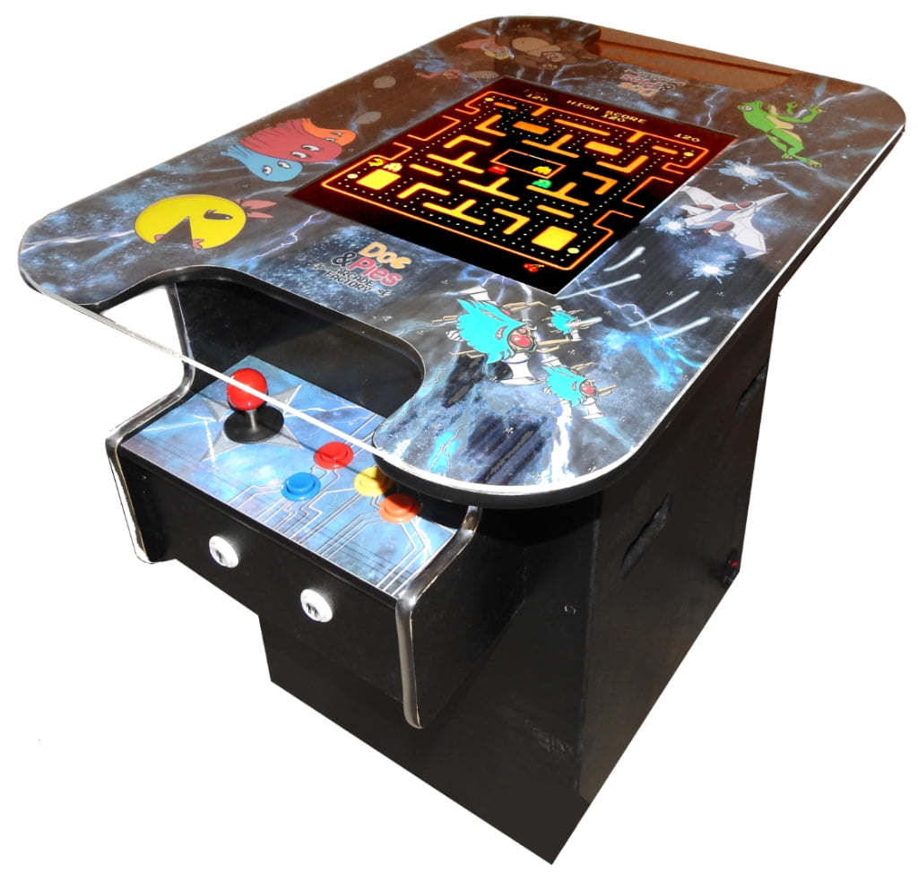 Doc & Pies Arcade Factory 412 Classic Games Arcade Console Cocktail Arcade Machine for All Ages