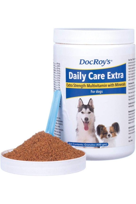 Doc Roy's Daily Care Extra Multivitamin with Minerals for Dogs- Canine Daily Health Supplement - 400 gm Granules