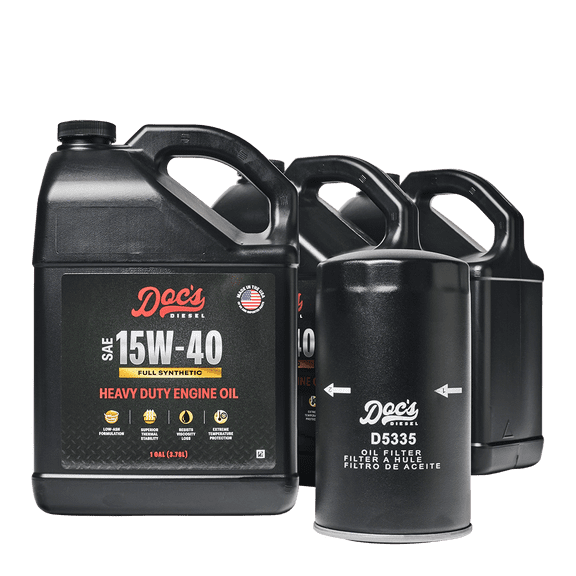 Doc's Diesel Dodge/Ram 6.7L/5.9L Cummins 15W-40 Full Synthetic Oil Change Kit 1989-2024
