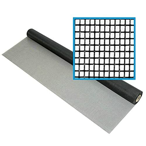 Docascreen Fiberglass Screen Roll 84 Inch X 100 Feet For Window Door (Black)