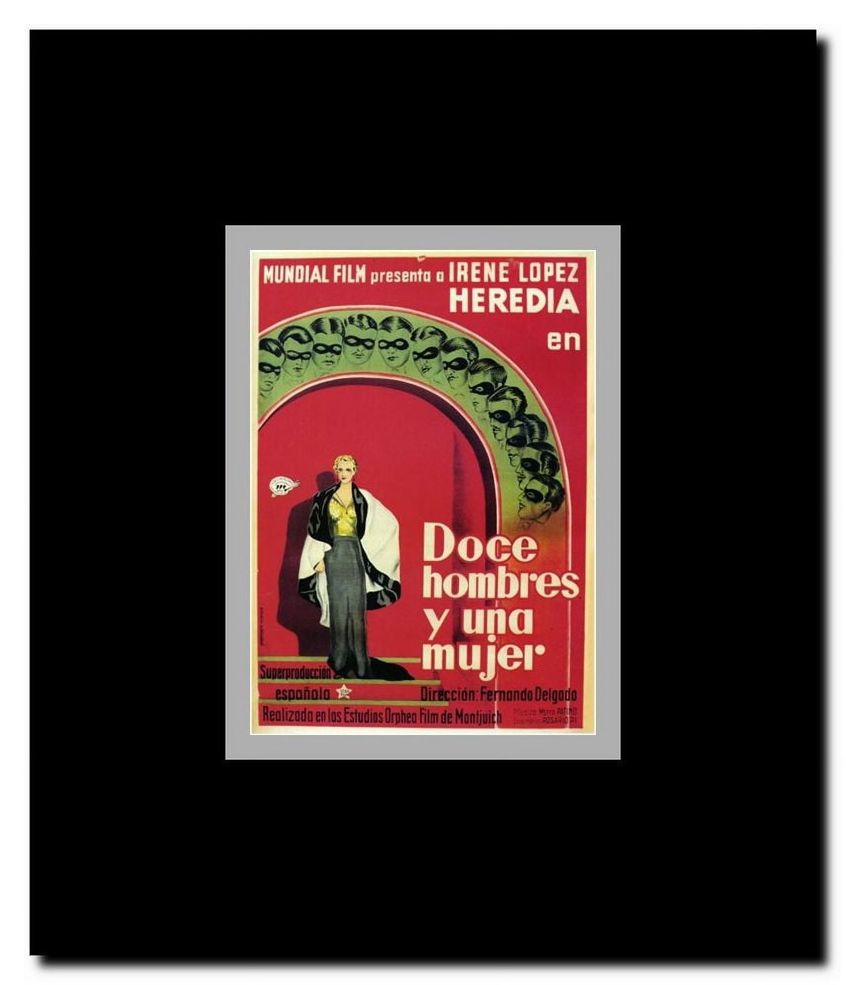 Doce Hombres y Una Mujer Framed Movie Poster