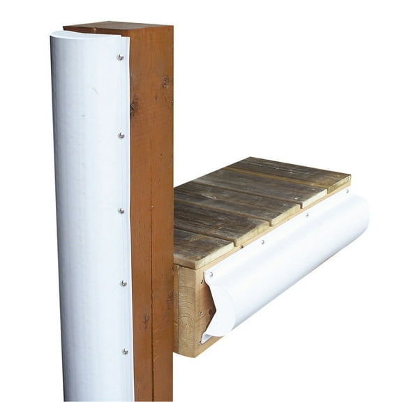 Dock Edge Piling Bumper - One End Capped - 6' - White [DE1020F]