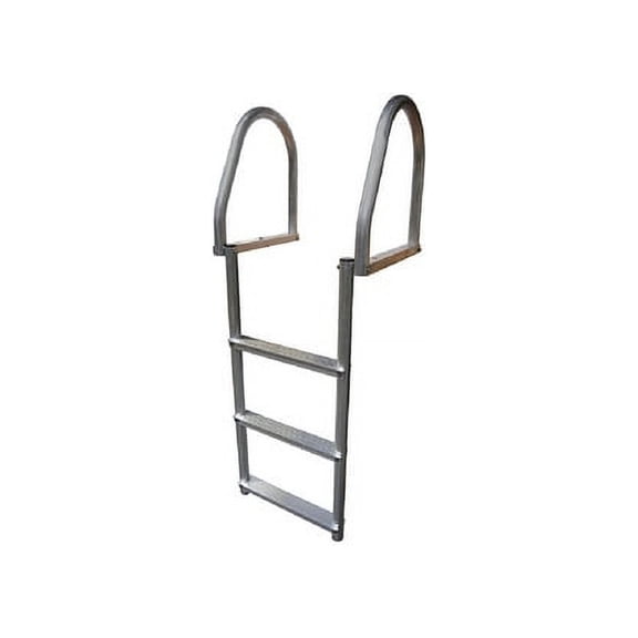 Dock Edge DE2175F Dock Ladder, 3 Step, Flip Up, Eco Weld Free, Aluminum