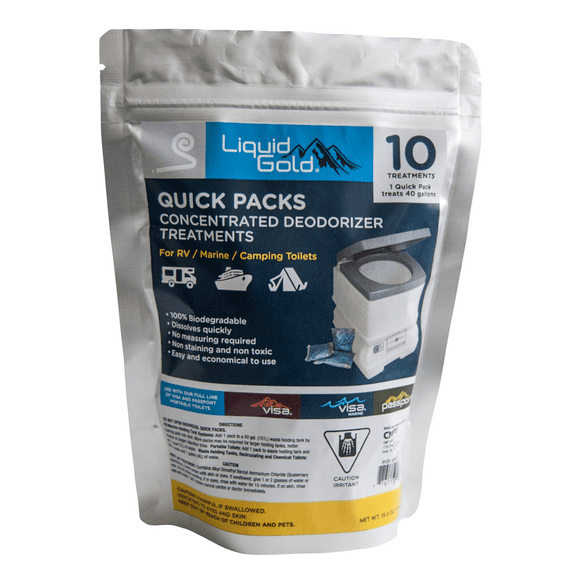 Dock Edge DEFS440B Liquid Gold Concentrated Deodorizer Quick Packs, 10 Pack