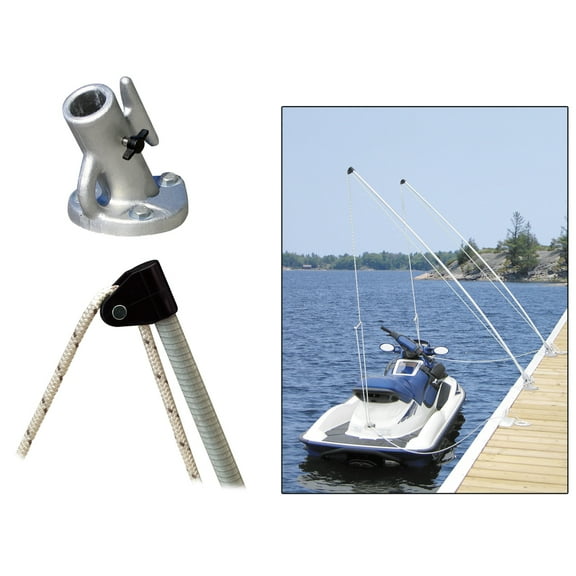 Dock Edge Economy Mooring Whip Watercraft Docking System (Set of 2), 12' for Craft up to 23' or 4000 lbs