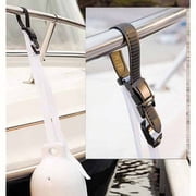 Dock Edge + Fender Lok Kwik Adjust Ratcheted Strap -White