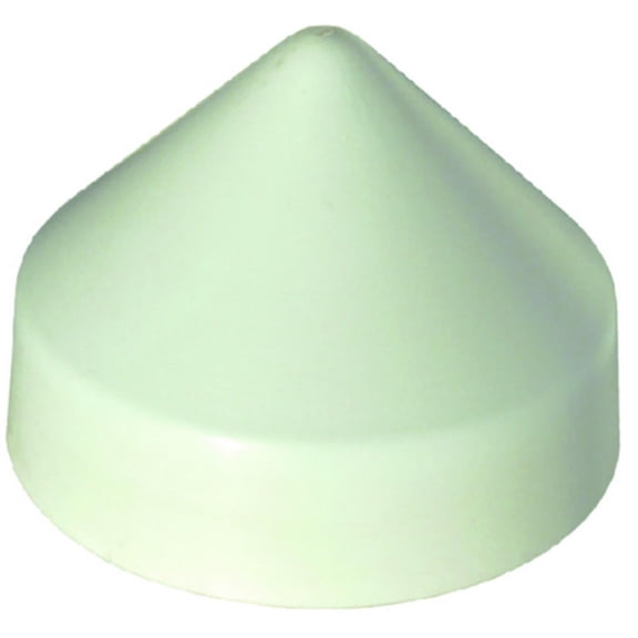 Dock Edge DE91811F 11" Cone Head Piling Cap, White PVC