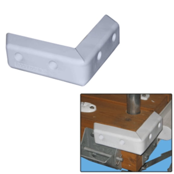 14" Solid White Maritime Accessories Dock Edge Protect Corner HD 16-Inch PVC Dock Bumpers