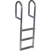 Dock Edge Welded Fixed Wide Step Dock Ladder, 3 Steps, Aluminum
