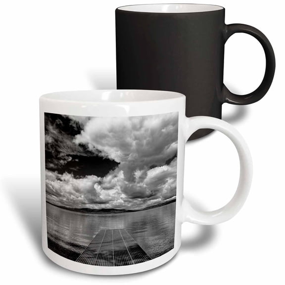 3drose, Dock in Skidoo Bay in Flathead Lake Near Polson, Montana, Usa., 11oz Magic Transforming Mug