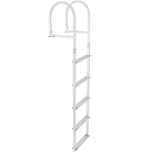 Dock Ladder, Removable 5 Steps, 500 lbs Load Capacity, Aluminum Alloy Pontoon Bo