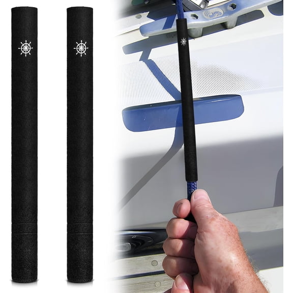 Dock Line Chafe Guard 2 Pcs 24", Rope Protector Sleeve Anti-Slip Detachable,Can Eliminate The Friction Sound of Dock Line and Prevent Scratches on The Hull Surface