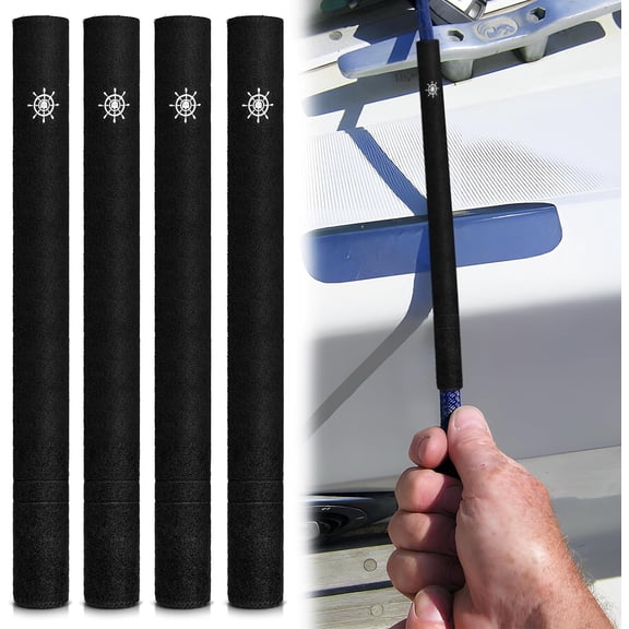 Dock Line Chafe Guard 4 Pcs 24", Chafe Guards for Dock Lines-Slip Detachable,Can Eliminate The Friction Sound of Dock Line and Prevent Scratches on The Hull Surface