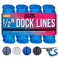 thumbnail image 1 of Dock Lines Boat Ropes for Docking 1/2" Line Braided Mooring Marine Rope 25FT Nylon Rope Boat Dock Lines for Docking Boat Lines Boating Rope Braided Black 4 Pk, 1 of 8