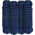 thumbnail image 1 of Dock Lines for Boats 1/2 Inch x 15ft – Double-Braid Nylon Boat Dock Lines, Pack of 4 – 12" Pre-Spliced Eye Loop, Marine Rope for Pontoon, Sailboat, Powerboat – Boat Rope Docking Set, 1 of 8