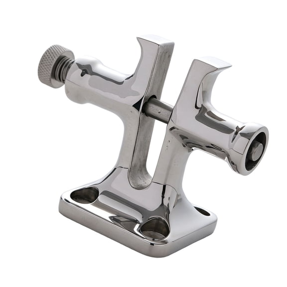 Dock Mount Cleat 316 Stainless Steel 20cm/7.87inch, Polished Marine Fitting for Boat Chain Securing Mooring Rope Deck Hardware Yacht Use