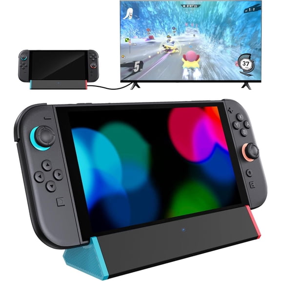 Dock Station for Switch 2 ONLY – Portable TV Docking Station with 4K@120Hz HDMI 2.1, 100W PD Fast Charging, USB 3.0 & Type-C Port, Mode Switching Button (Black)