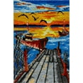 thumbnail image 1 of Dock Sunset | Rug Making Latch Hooking Kit, 1 of 8