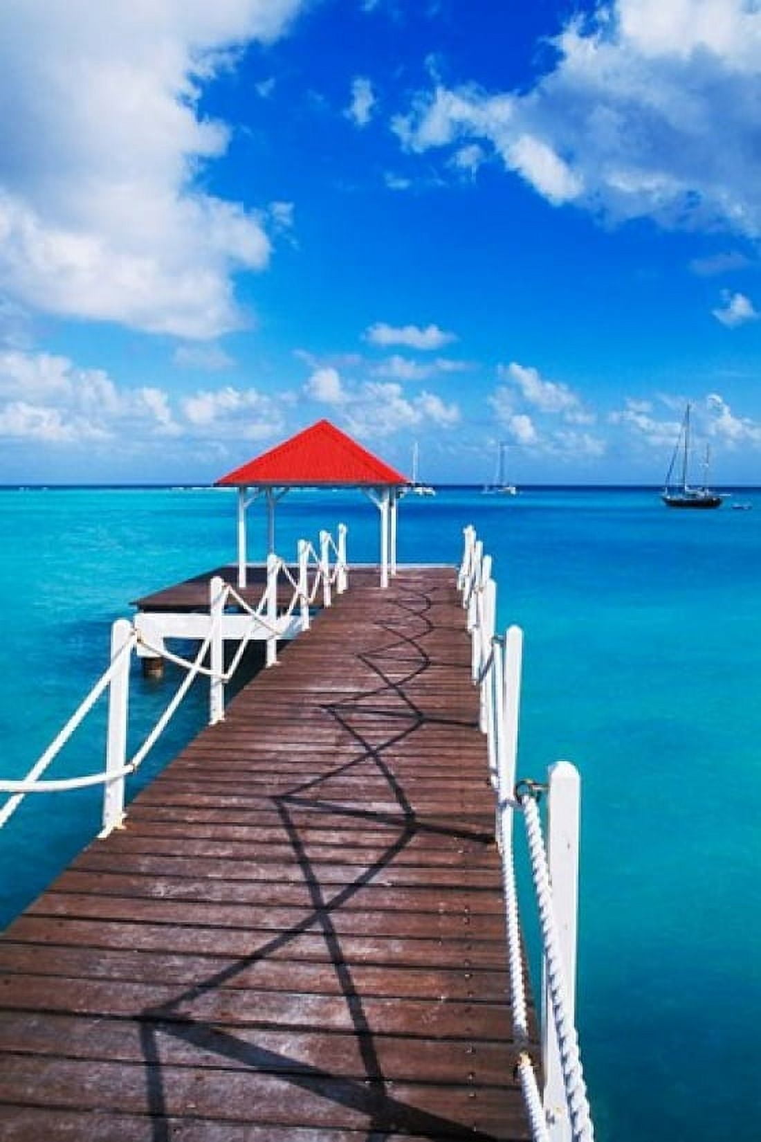 Dock in St Francois Guadeloupe Puerto Rico Canvas Art - Bill Bachmann DanitaDelimont (18 x 27)