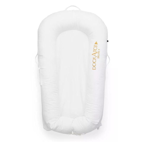 DockATot Deluxe+ Docks Ultimate Stage 1 Lounger Cushion Baby 0-8 Months,  White