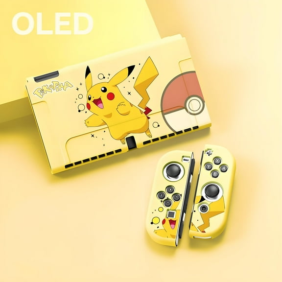 Dockable Case Compatible with Switch OLED, Cute Protective Soft Cover Full Protection for Switch OLED and Joy-Con Controller, Pokemon‌
