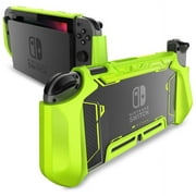 Dockable Case for Nintendo Switch - Mumba TPU Grip Protective Cover Case Compatible with Nintendo Switch Console and Joy-Con Controller Green