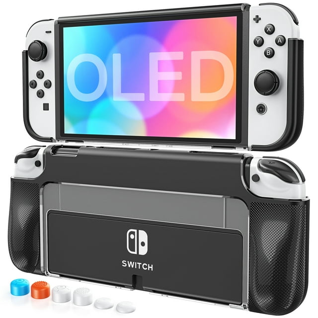 Dockable Case for Nintendo Switch OLED, HEYSTOP TPU Grip Protective ...